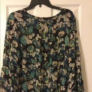 Sheer floral blouse
